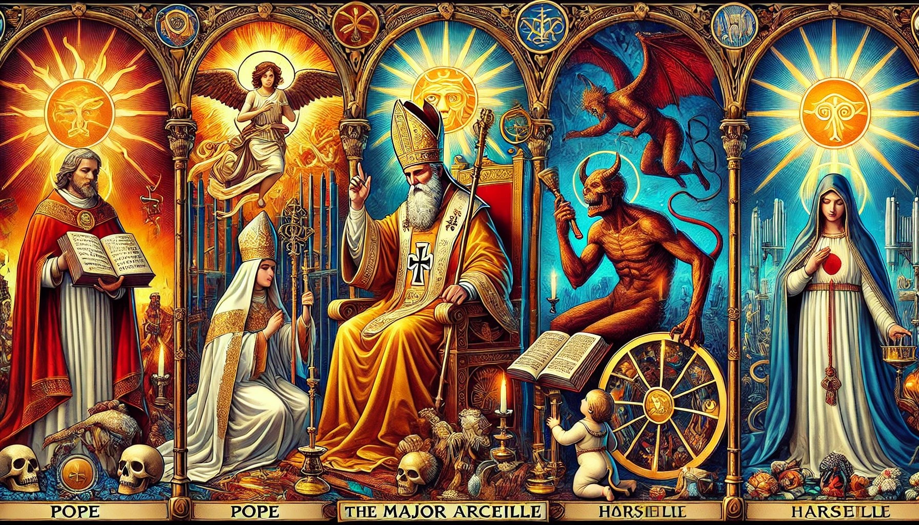 L&rsquo;ICONOGRAPHIE CHRETIENNE ET LES ARCANES MAJEURS DU TAROT DE MARSEILLE