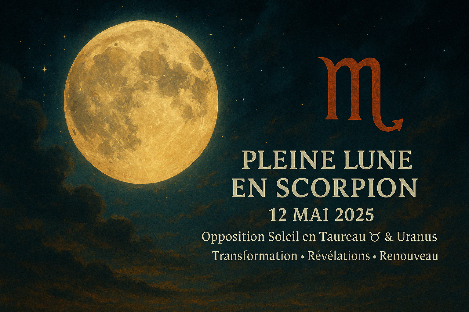 TIRAGES POUR LA PLEINE LUNE EN SCORPION DU 12-5-2025